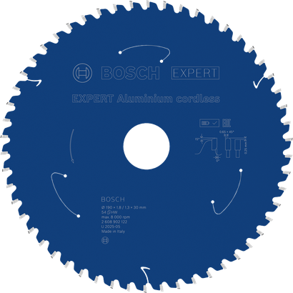 Bosch EXPERT alumiiniumist akuga ringsae tera, 190 mm.